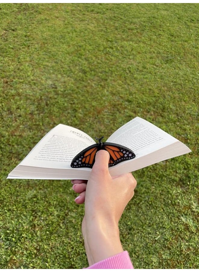 Monarch Magic Butterfly Bookmarks and Page Holder Set, Orange and Black Design, 3 Bookmarks with 1 Page Clip, Reading Accessories - Image 5